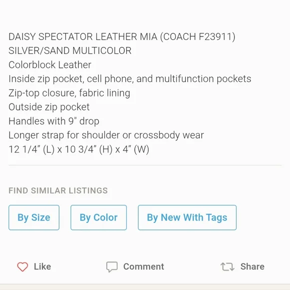 Coach Daisy Mia Spectator Satchel EUC - Picture 8 of 8